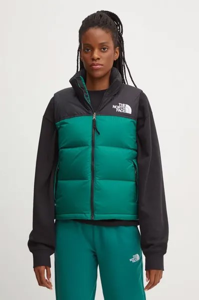 Пуховый жилет Nuptse 1996 года в стиле ретро The North Face, зеленый