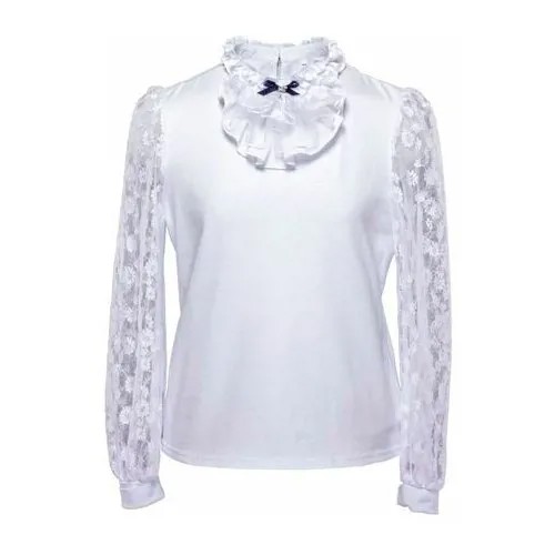 Школьная блуза андис, размер 158, белый