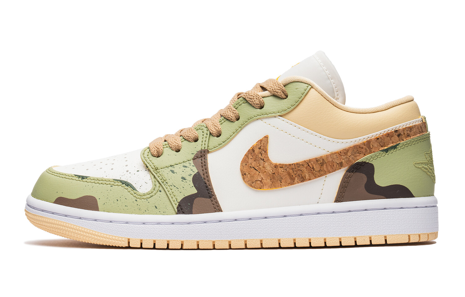 Кроссовки Air Jordan 1 Vintage Basketball Shoes Women's Low-top Dark Green, светло-зеленый