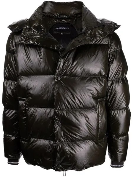 Emporio Armani пуховик с капюшоном