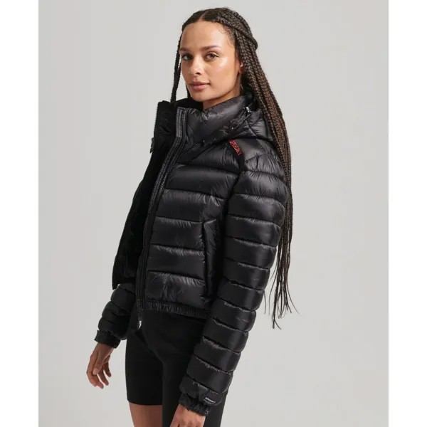 Куртка Superdry Code Lwt Crop Sport Padded, черный