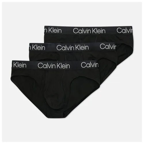 Комплект трусов брифы CALVIN KLEIN, размер L, черный, 3 шт.
