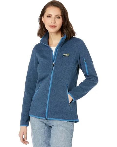 Куртка L.L.Bean Sweater Fleece Full Zip, цвет Mallard Blue
