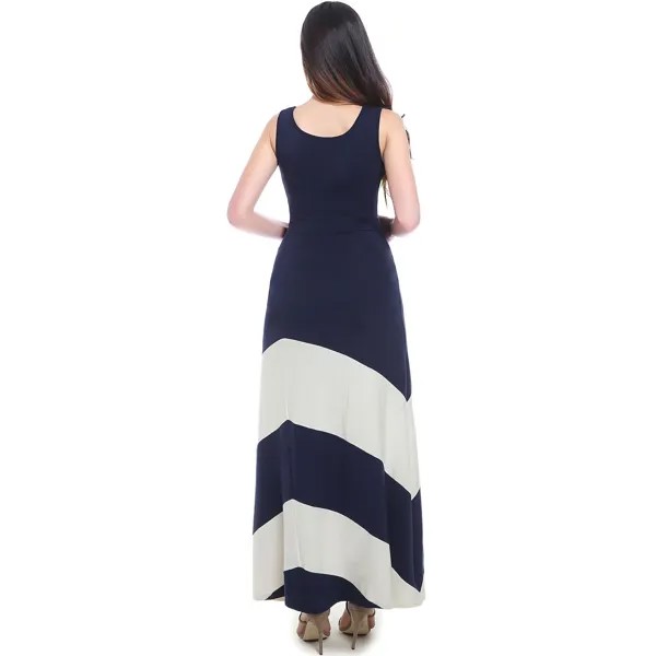 Платье макси с цветными блоками Pokkori для беременных Pokkori, черный/белый