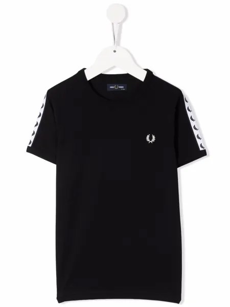 Fred Perry Kids футболка с вышитым логотипом