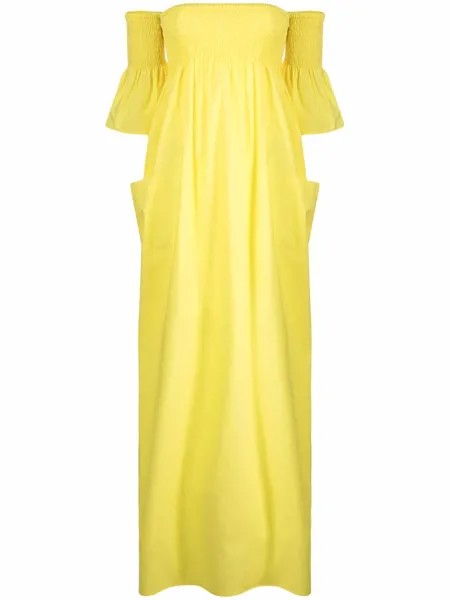 Semicouture off-shoulder cotton dress