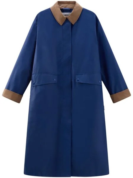 Woolrich однобортное пальто, синий