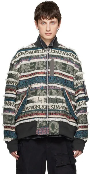 Многоцветный жаккардовый бомбер Eric Haze Edition sacai