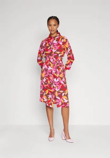 Платье-рубашка Vibelgium New Shirt Dress VILA, цвет shaved chocolate/multicolored