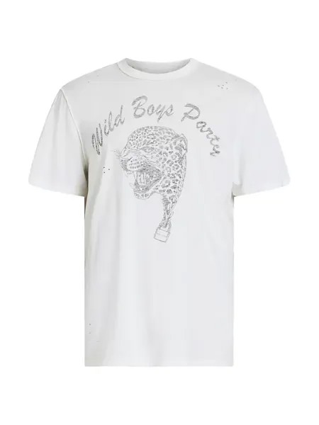 Футболка с рисунком Wild Boys Allsaints, цвет cala white