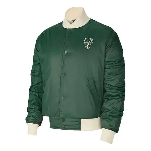 Куртка Nike NBA Filled Outdoor Basketball Sports Jacket Milwaukee Bucks Green, зеленый
