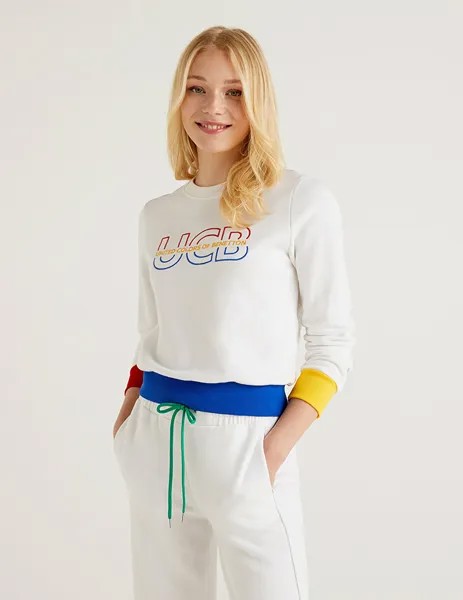 Свитшот женский United Colors of Benetton 21A_3J68E1AG3 разноцветный XS