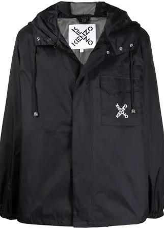 Kenzo плащ с капюшоном и логотипом