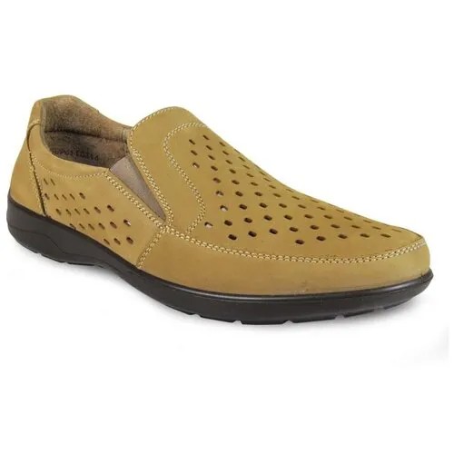 Туфли Riveri, натуральный нубук, полнота 10, размер 40, коричневый