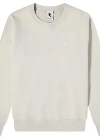 Свитшот NIKE NikeLab Fleece Crew размер 2XL, light bone/white