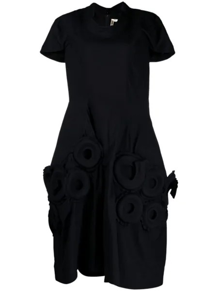 Comme Des Garçons шерстяное платье миди, черный