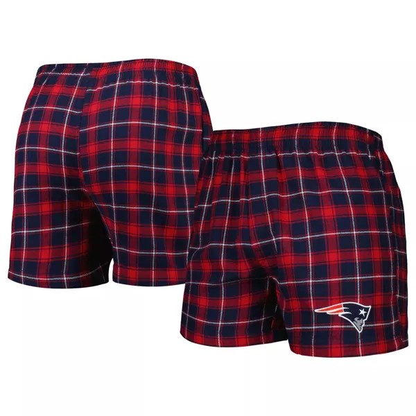 Мужские фланелевые боксеры Concepts Sport темно-синего/красного цвета New England Patriots Ledger