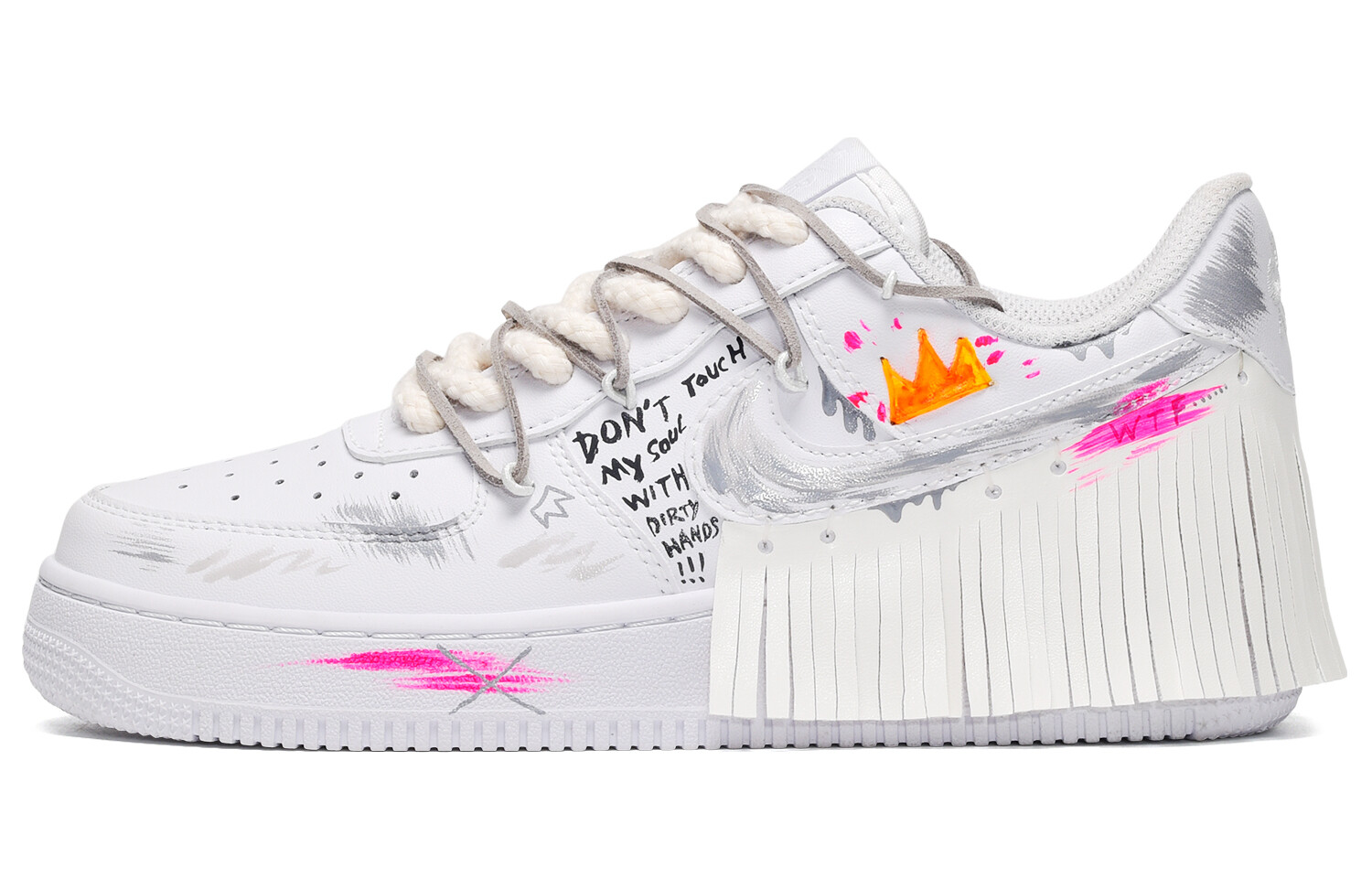 Кроссовки Nike Air Force 1 Skateboarding Shoes Women's Low-top White/Gray, белый/серый