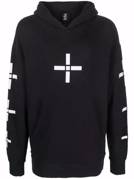 Thom Krom cross-print organic cotton hoodie