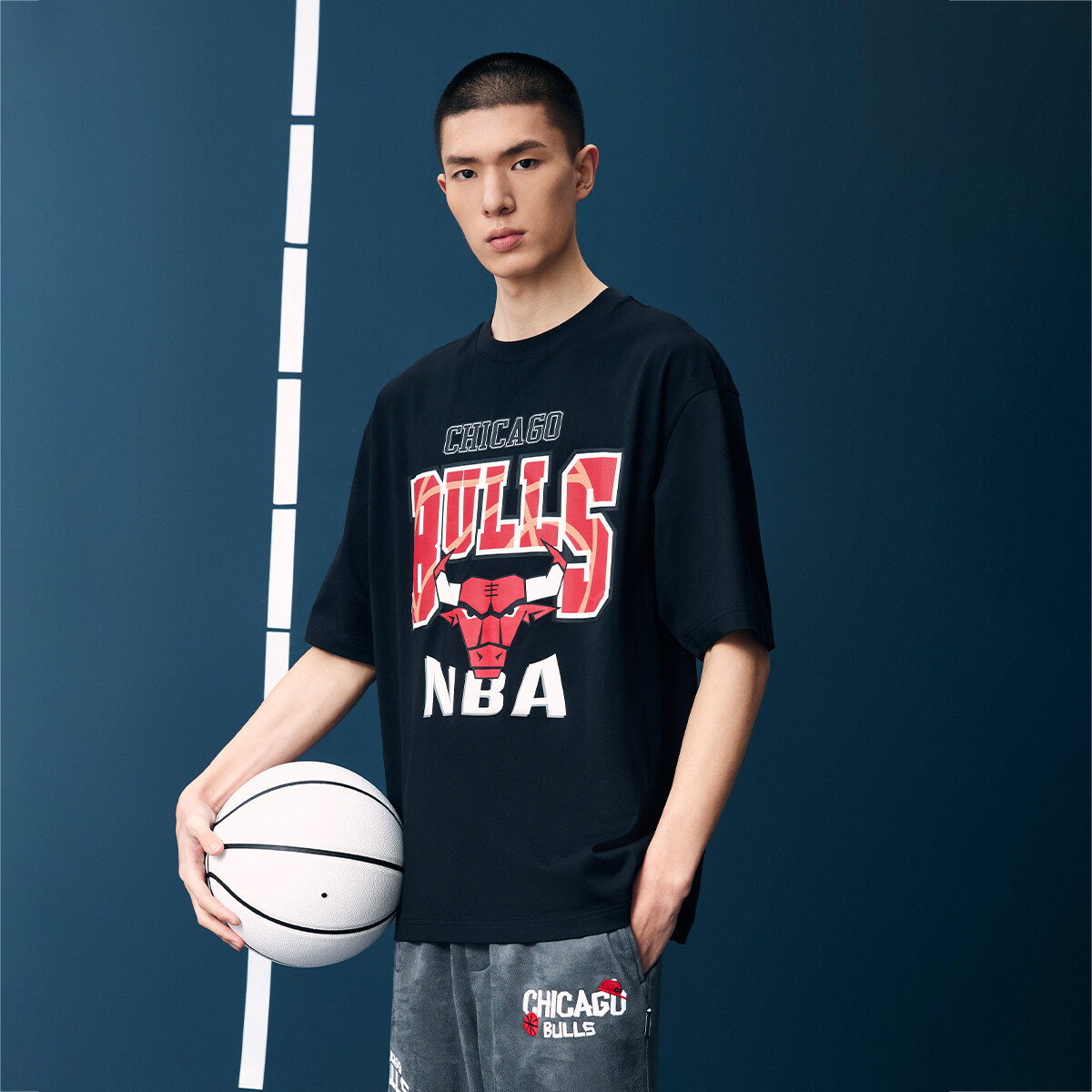 Футболка Nba X Jack&Jones X Bulls Nba унисекс Jack Jones, белый
