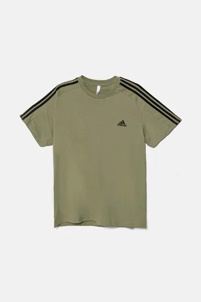 Хлопковая футболка Essentials adidas, зеленый