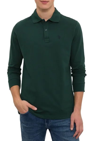 Лонгслив мужской U.S. POLO Assn. G081GL0820GTP01SK20 зеленый S
