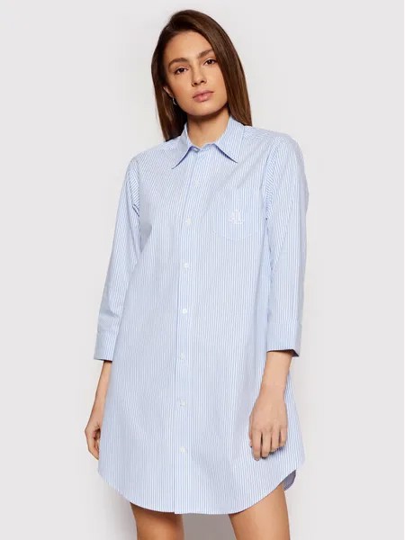 Ночная рубашка стандартного кроя Lauren Ralph Lauren, синий