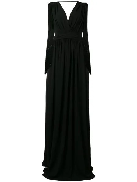 Alberta Ferretti длинное вечернее платье, черный