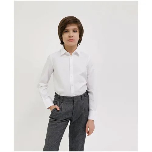 Школьная рубашка Gulliver, размер 134, белый