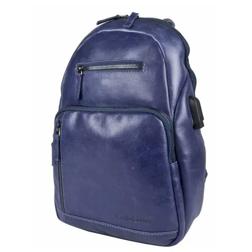 Мужской кожаный рюкзак Carlo Gattini Busso blue 3093-07
