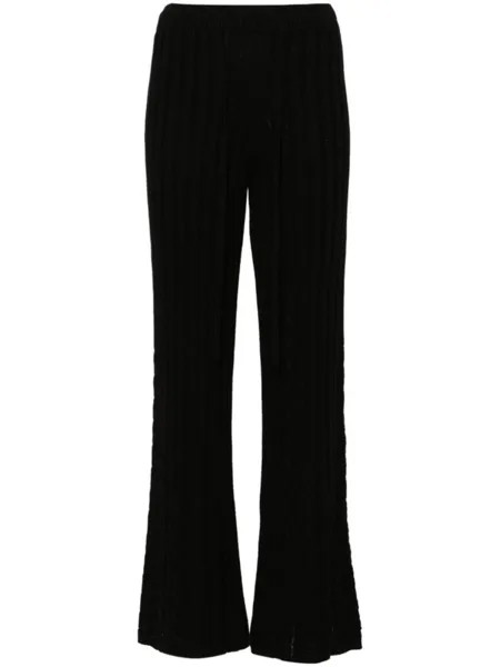 TWINSET расклешенные брюки фактурной вязки, черный