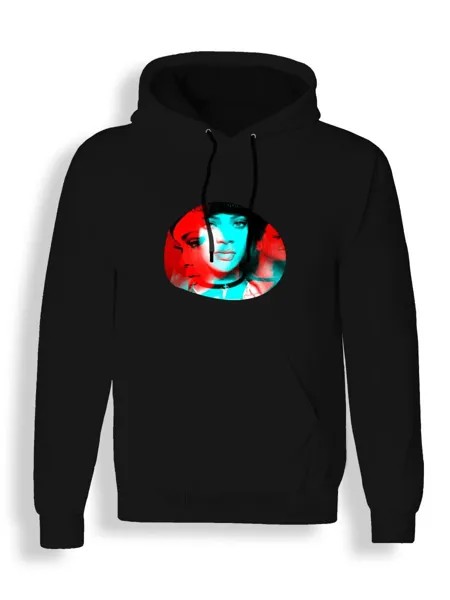 Худи унисекс СувенирShop Рианна/Rihanna 8 черное 2XL