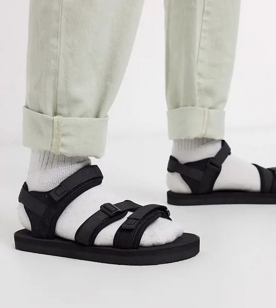 Черные сандалии для широкой стопы ASOS DESIGN-Черный цвет