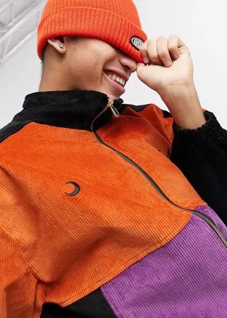 Оранжево-фиолетовая вельветовая спортивная куртка Grimey-Оранжевый цвет