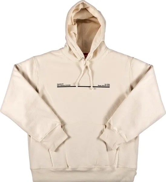 Толстовка Supreme Shop Hooded Sweatshirt - San Francisco 'Natural', кремовый