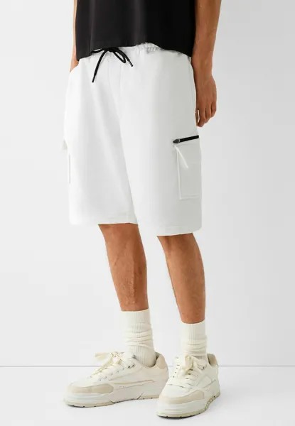 Шорты BERMUDA Bershka, цвет white