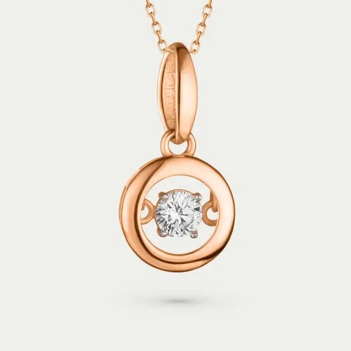 Подвеска GOLD CENTER, золото, 585 проба, фианит