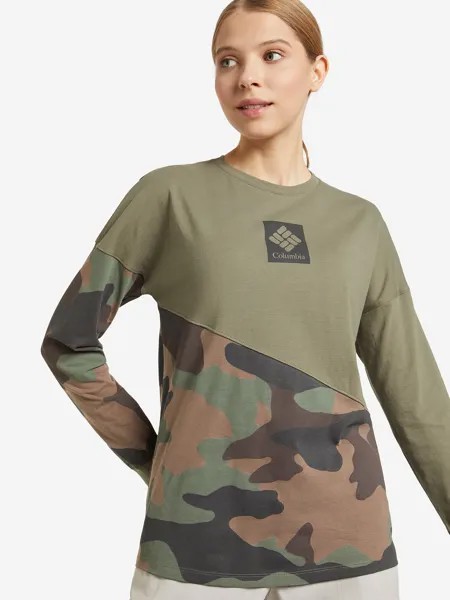 Лонгслив женский Columbia Park LS Tee, Зеленый