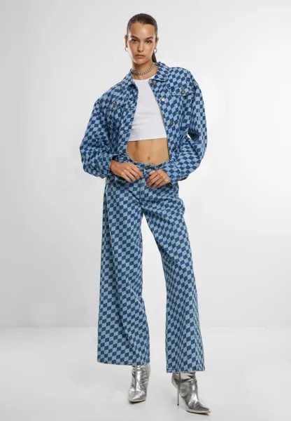 Джинсовая куртка PRINTED Urban Classics, синий деним