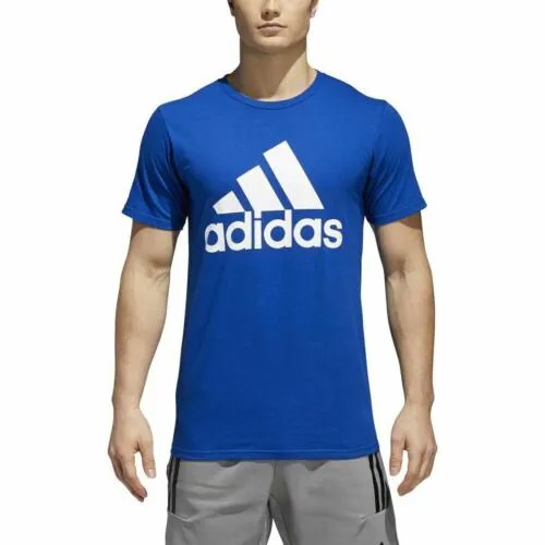 [CW9767] Мужская футболка Adidas Badge of Sport - королевский белый