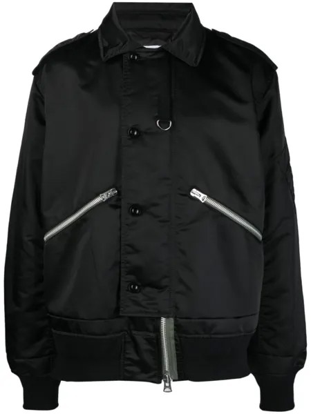Sacai бомбер на молнии, черный