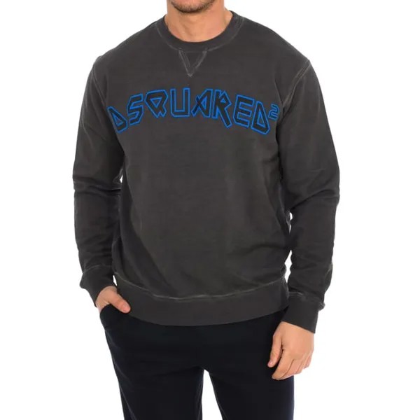 Мужская толстовка с длинным рукавом и круглым вырезом s71gu0316 s25030 Dsquared2, серый