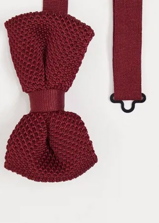 Бордовый галстук-бабочка ASOS DESIGN-Красный