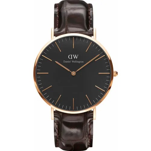 Наручные часы Daniel Wellington, золотой, коричневый
