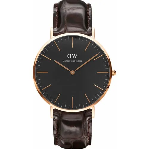 Наручные часы Daniel Wellington, золотой, коричневый