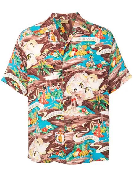 Fake Alpha Vintage 1950s Hawaiian short-sleeved shirt