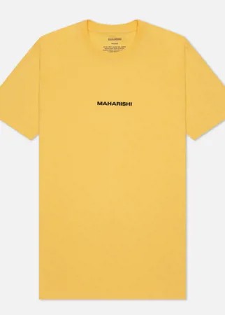 Мужская футболка maharishi Organic Military Type Embroidery, цвет жёлтый, размер M