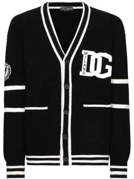 Dolce & Gabbana кардиган вязки интарсия, черный