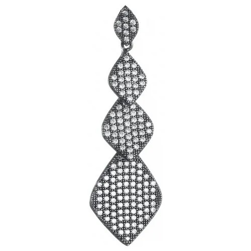 Подвеска с фианитами из серебра PV30676WBRH-PD-001-BLK JV
