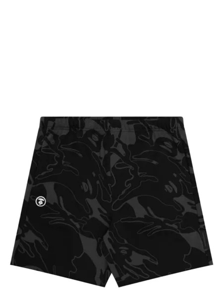 Шорты Jacquard с логотипом AAPE BY *A BATHING APE, черный